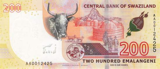 Swaziland p43 200 Emalangeni 2017